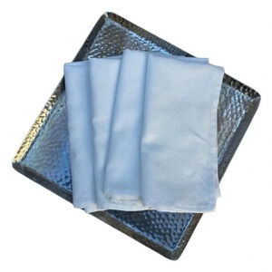 Cloth Napkins Shimmery‎ White Textured set of Four​​